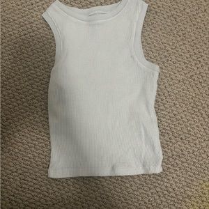 White Hollister high neck tank
